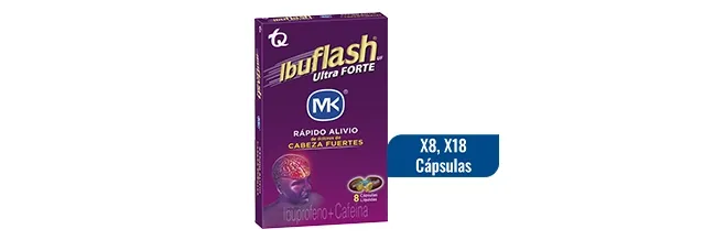 Ibuprofeno + Cafeína - Ibuflash Ultra Forte MK® Cápsulas