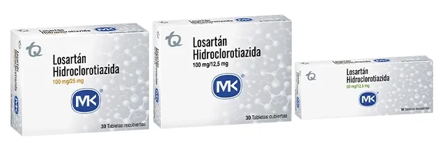 Losartán + Hidroclorotiazida MK® Tabletas